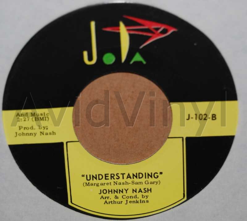 JOHNNY NASH — UNDERSTANDING / LET'S MOVE AND GROOVE record label scan