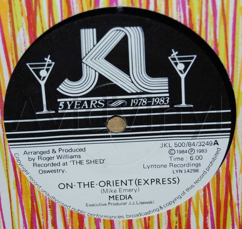 MEDIA — ON THE ORIENT / A MURDER ON THE ORIENT EXPRESS record label scan