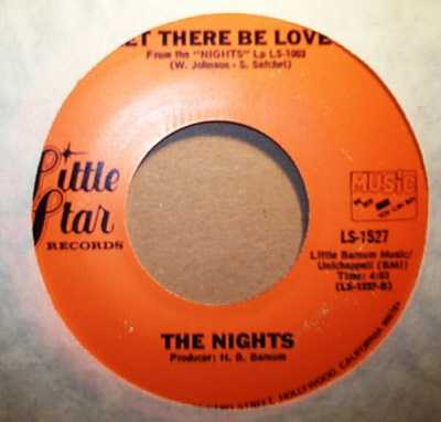 NIGHTS — LET THERE BE LOVE / COUNTRY GIRL record label scan