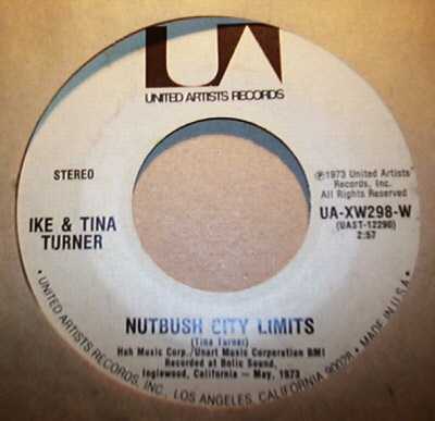 IKE AND TINA TURNER — NUTBUSH CITY LIMITS / HELP HIM record label scan