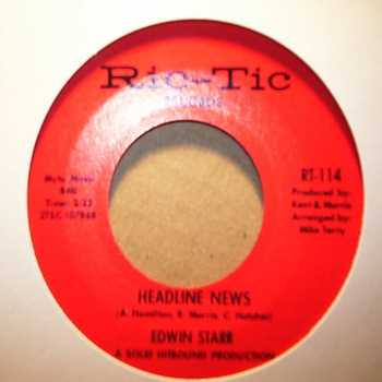 EDWIN STARR — HEADLINE NEWS / HARLEM record label scan