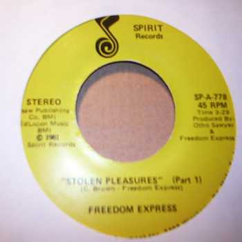 FREEDOM EXPRESS — STOLEN PLEASURES / PT2 record label scan