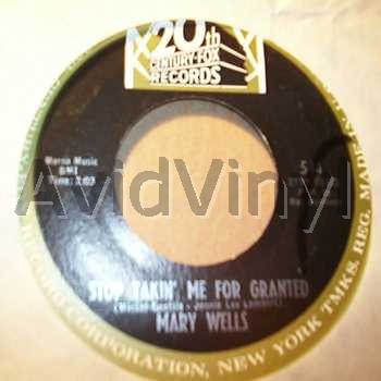 MARY WELLS STOP TAKIN ME FOR GRANTED / AINT IT THE TRUTH