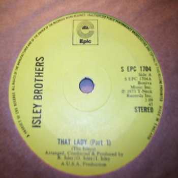 ISLEY BROTHERS — THAT LADY / PT2 record label scan