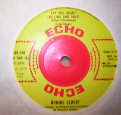 DONNIE ELBERT — ARE YOU READY / YOU KEEP ME CRYING record label scan