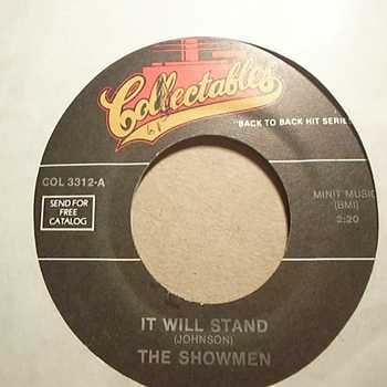 SHOWMEN — IT WILL STAND / 39-21-46 record label scan