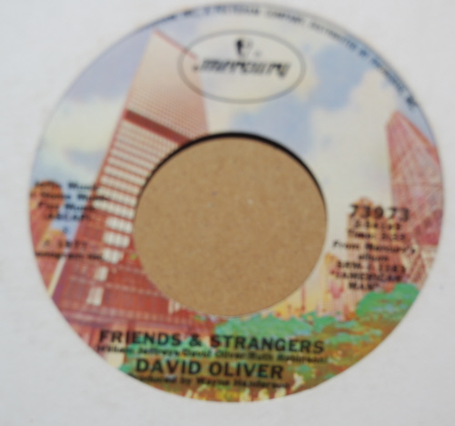 DAVID OLIVER — FRIENDS AND STRANGERS / MS record label scan