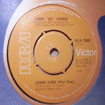 JIMMY BO HORNE — GIMME SOME / PT2 record label scan