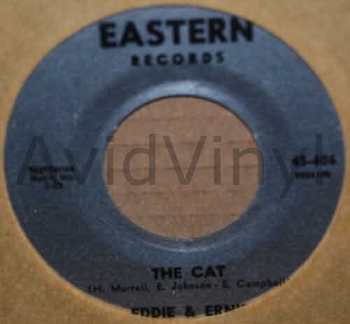 EDDIE AND ERNIE — THE CAT / I'M GOIN' FOR MYSELF record label scan