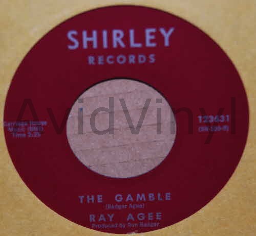 RAY AGEE — THE GAMBLE / OPEN UP YOUR HEART record label scan