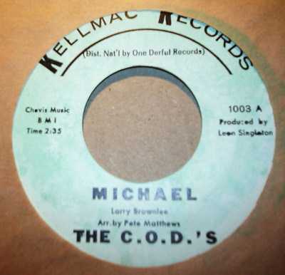 C.O.D.S — MICHAEL / CRY NO MORE record label scan