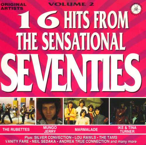 VARIOUS — 16 HITS FROM THE SENSATIONAL SEVENTIES VOLUME 2 record label scan