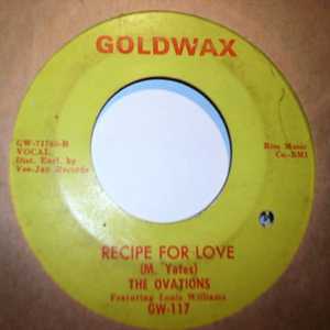 OVATIONS — RECIPE FO LOVE / I'M LIVING GOOD record label scan