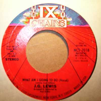 J.G. LEWIS — WHAT AM I GOING TO DO / INSTRUMENTAL record label scan