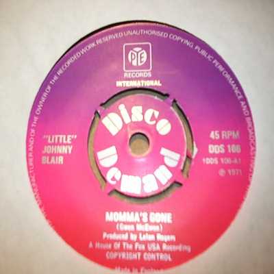 LITTLE JOHNNY BLAIR — MOMMA'S GONE / EASIER TO SAY THAN DO record label scan