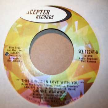 DIONNE WARWICK THIS GIRL'S IN LOVE WITH YOU / DO YOU KNOW THE WAY TO SAN JOSE