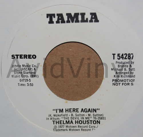 THELMA HOUSTON I'M HERE AGAIN / SAME