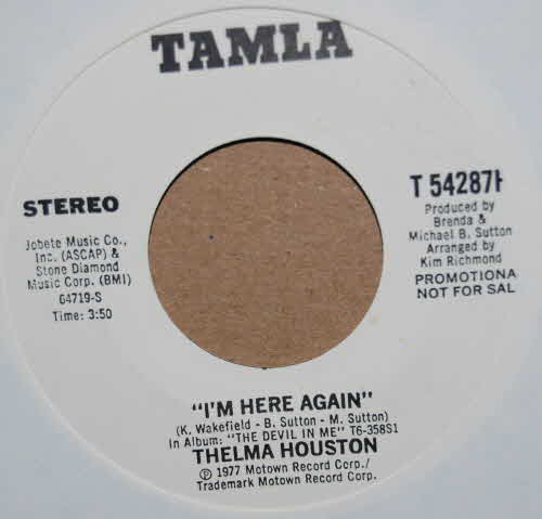 THELMA HOUSTON I'M HERE AGAIN / SAME