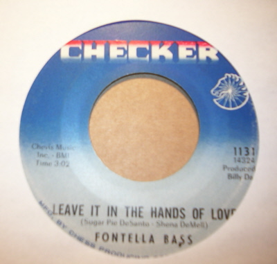 FONTELLA BASS — LEAVE IT IN THE HANDS OF LOVE / RECOVERY record label scan