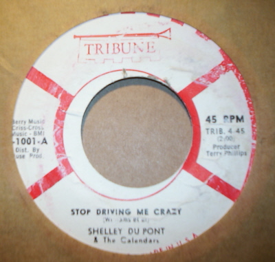 SHELLY DU PONT — STOP DRIVING ME CRAZY / SHARE MY LOVE record label scan