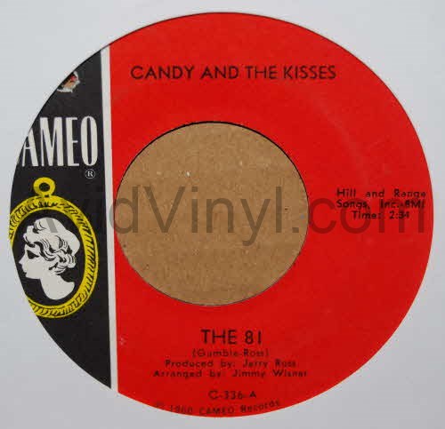 CANDY AND THE KISSES — THE 81 record label scan