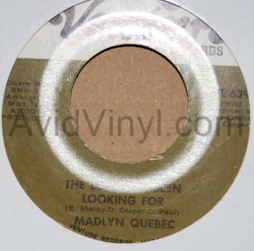 MADLYN QUEBEC — LOVE I HAVE BEEN LOOKING FOR / BETTER THAN MY BEST record label scan