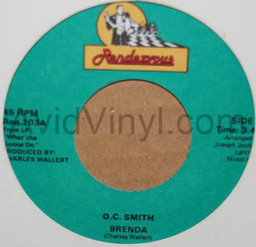 O.C. SMITH — BRENDA / INSTRUMENTAL record label scan