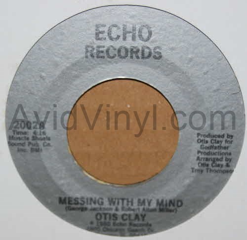 OTIS CLAY — MESSING WITH MY MIND / CHECK IT OUT record label scan