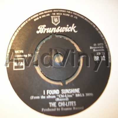CHI-LITES I FOUND SUNSHINE / MY HEART JUST KEEPS ON BREAKIN'