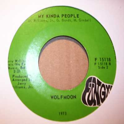 WOLFMOON — MY KINDA PEOPLE / GOD BLESS record label scan