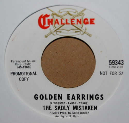 SADLY MISTAKEN GOLDEN EARINGS / JOLLY JACK