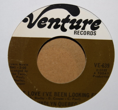 MADLYN QUEBEC — LOVE I HAVE BEEN LOOKING FOR / BETTER THAN MY BEST record label scan