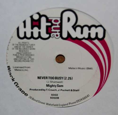 MIGHTY SAM NEVER TOO BUSY / MR AND MRS UNTRUE