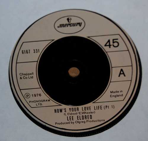LEE ELDRED — HOW'S YOUR LOVE LIFE / PT2 record label scan