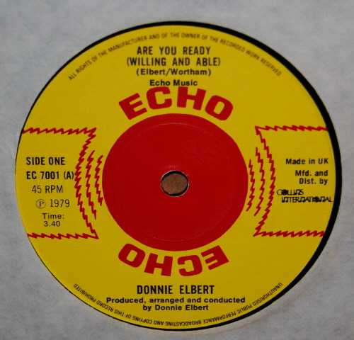 DONNIE ELBERT — ARE YOU READY / YOU KEEP ME CRYING record label scan