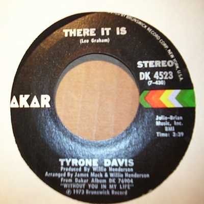 TYRONE DAVIS THERE IT IS / YOU WOULDN'T BELIEVE