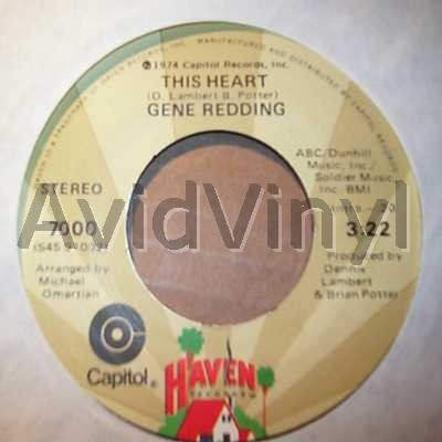 GENE REDDING THIS HEART / WHAT DO I DO ON SUNDAY MORNING