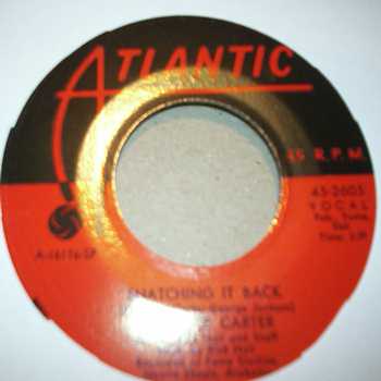 CLARENCE CARTER — SNATCHING IT BACK / MAKING LOVE record label scan