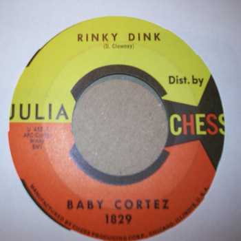 BABY CORTEZ — RINKY DINK / GETTING RIGHT record label scan