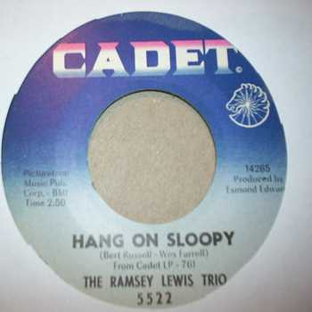 RAMSEY LEWIS TRIO — HANG ON SLOOPY / MOVIN EASY record label scan
