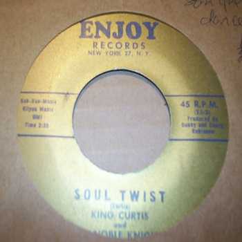 KING CURTIS AND THE NOBEL KNIGHTS — SOUL TWIST / TWISTING TIME record label scan
