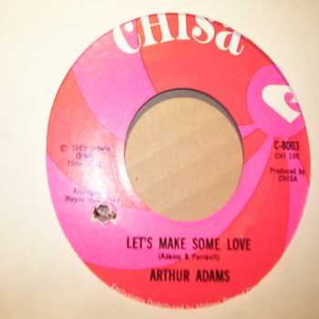 ARTHUR ADAMS — LET'S MAKE SOME LOVE / IT'S PRIVATE TONIGHT record label scan