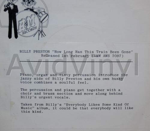 BILLY PRESTON HOW LONG HAS THE TRAIN BEEN GONE / YOU'RE SO UNIQUE