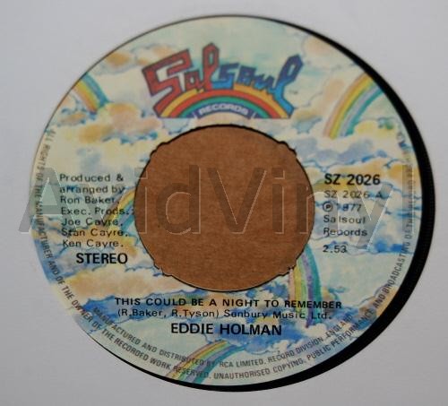 EDDIE HOLMAN THIS COULD BE A NIGHT TO REMEMBER / TIME WILL TELL