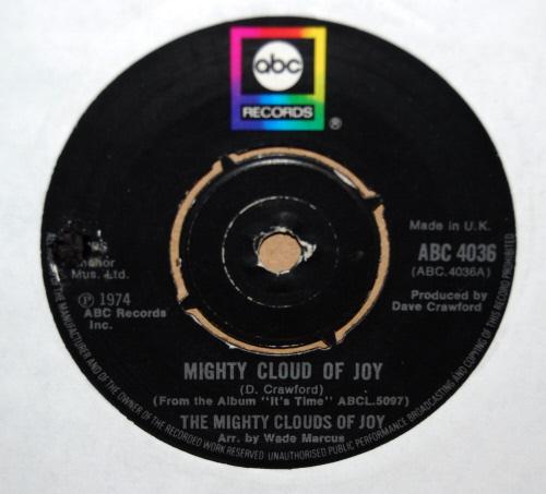 MIGHTY CLOUDS OF JOY — MIGHTY CLOUD OF JOY / EVERYTHING IS GOING UP record label scan