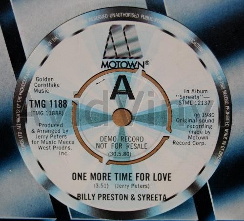 BILLY PRESTON AND SYREETA ONE MORE TIME FOR LOVE / DANCE FOR ME CHILDREN