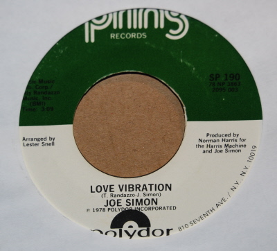 JOE SIMON LOVE VIBRATION / DISCO VERSION