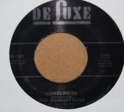 MANHATTANS — LONELINESS / RAINBOW WEEK record label scan