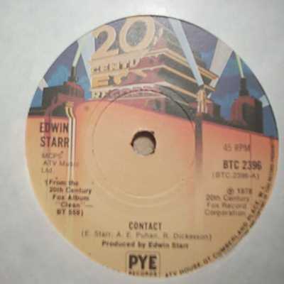 EDWIN STARR — CONTACT / DON'T WASTE YOUR TIME record label scan