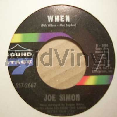 JOE SIMON WHEN / THAT’S THE WAY I WANT OUR LOVE